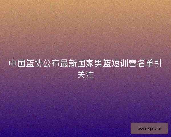 中国篮协公布最新国家男篮短训营名单引关注 中国篮协公布最新国家男篮短训营名单引关注