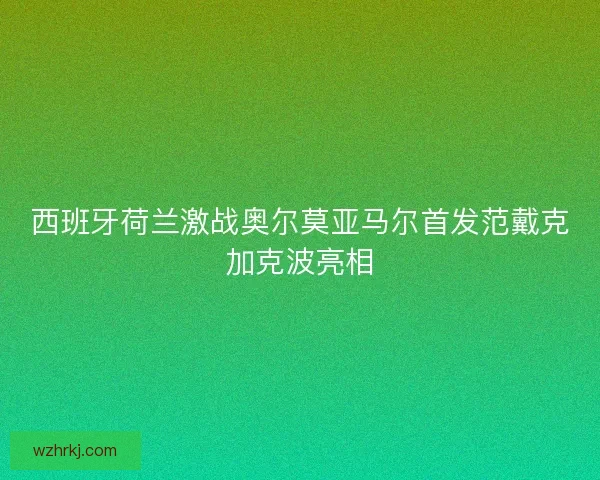 西班牙荷兰激战奥尔莫亚马尔首发范戴克加克波亮相